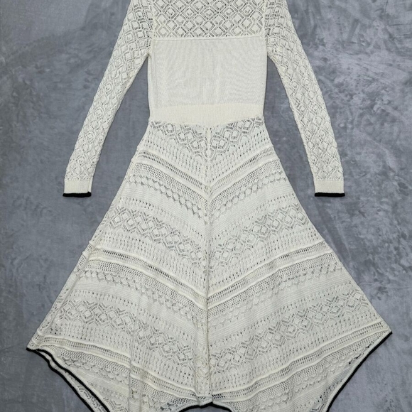 Anthropologie Victorian Cream Long Sleeve Maxi Dress XXL - Picture 8 of 12